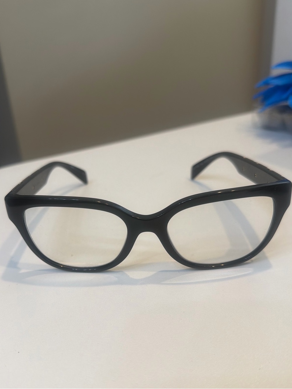 Versace Black Cat-Eye Women's Eyeglass Frames